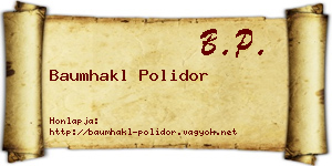 Baumhakl Polidor névjegykártya